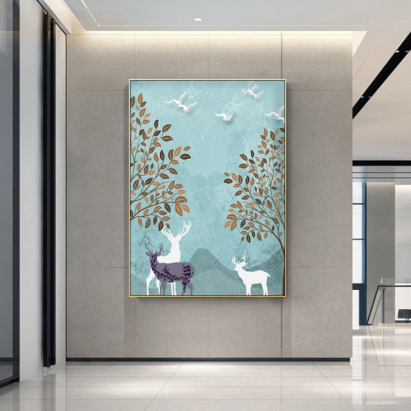 Nordic Forest Landscape Wall Painting