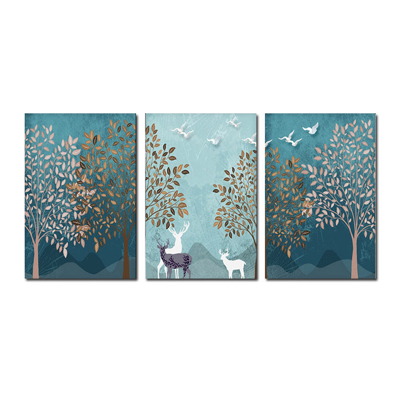 Nordic Forest Landscape Wall Painting