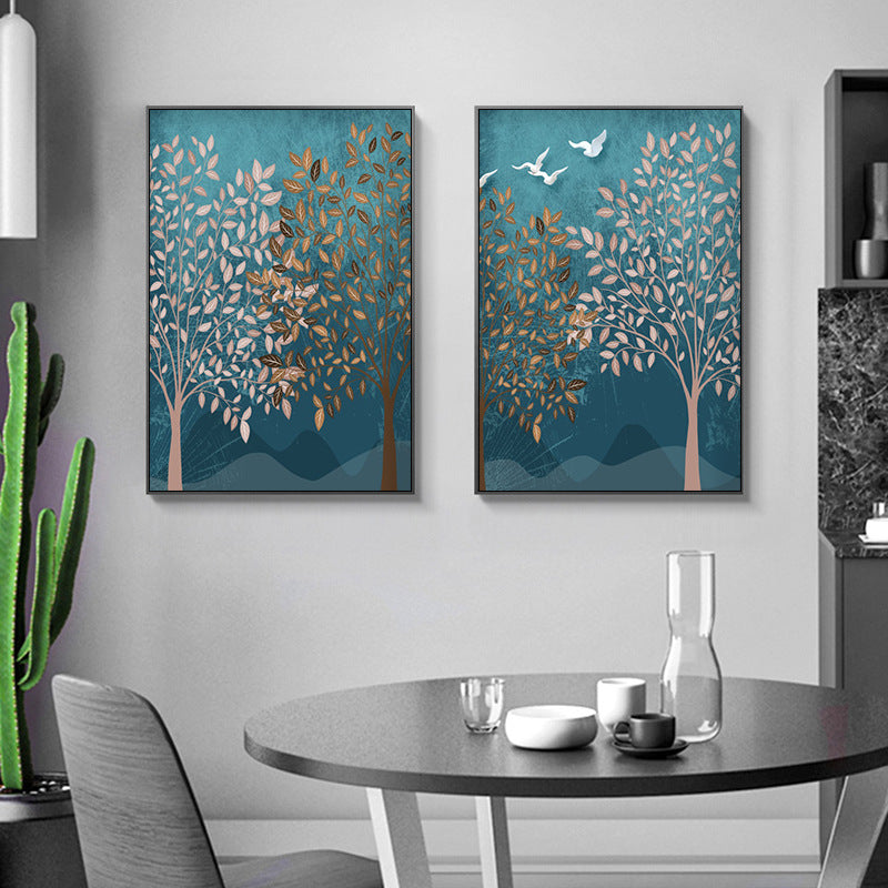 Nordic Forest Landscape Wall Painting