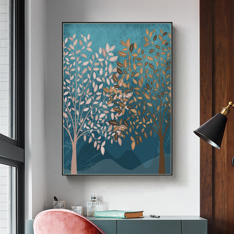 Nordic Forest Landscape Wall Painting