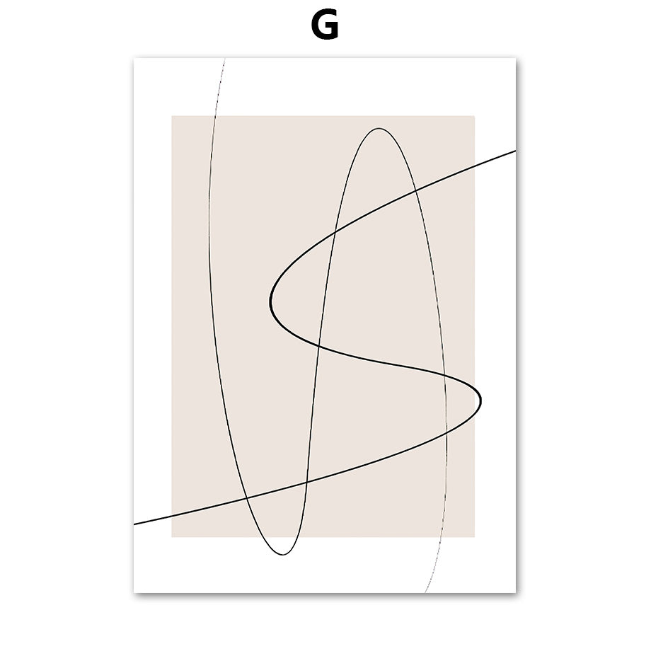Abstract Line Female Wall Painting