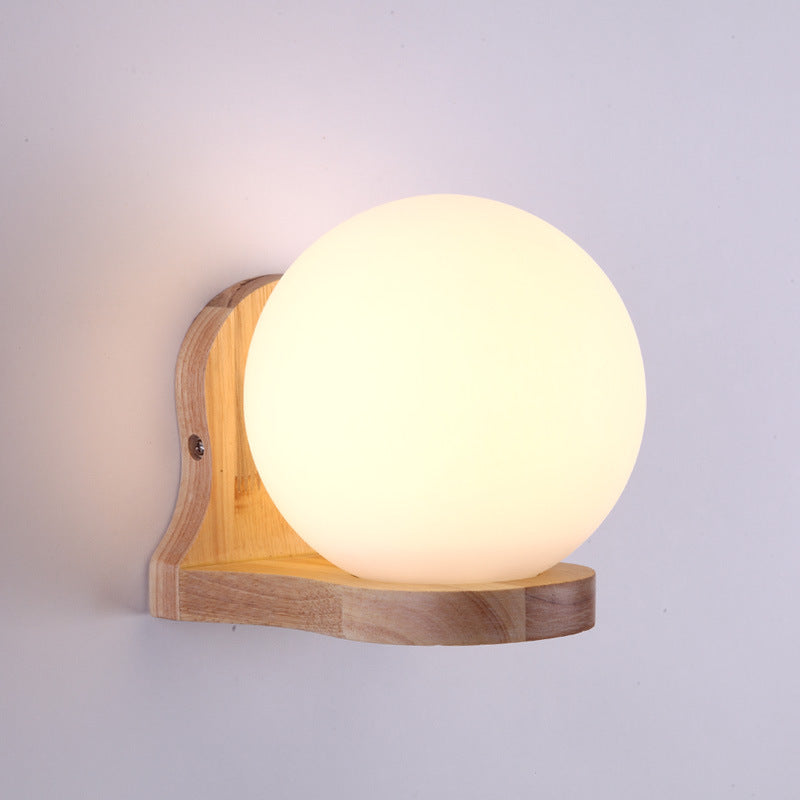 Solid wood lamp