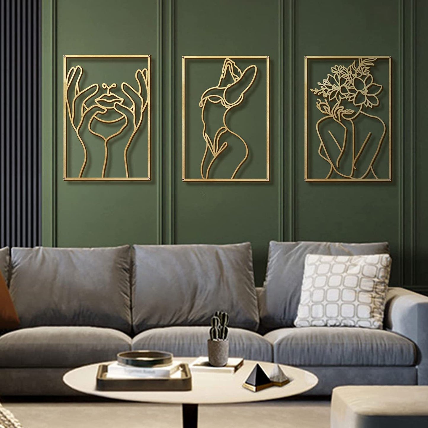 Metal Decoration Wall Silhouette Female