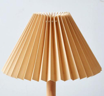 Pleated Solid Wood Lamp
