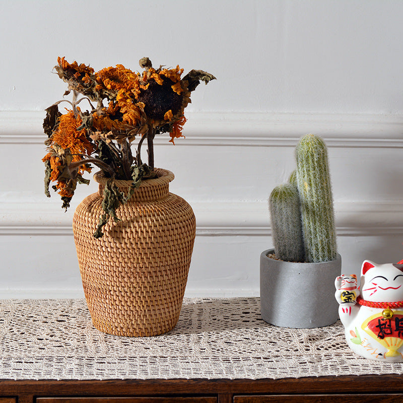 Rattan Woven  Vases