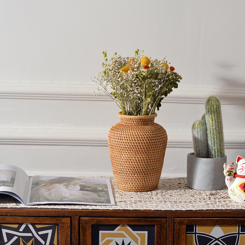 Rattan Woven  Vases