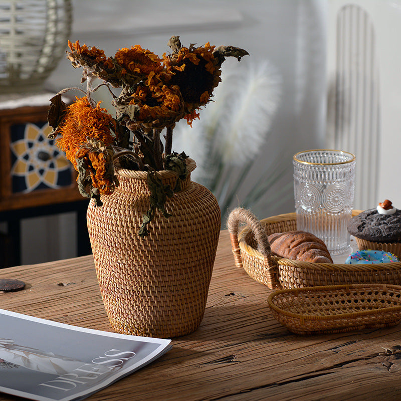 Rattan Woven  Vases