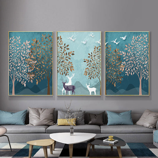Nordic Forest Landscape Wall Painting