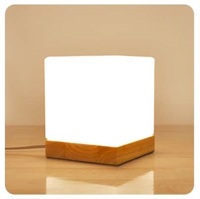Bamboo Cube Desk Lamp
