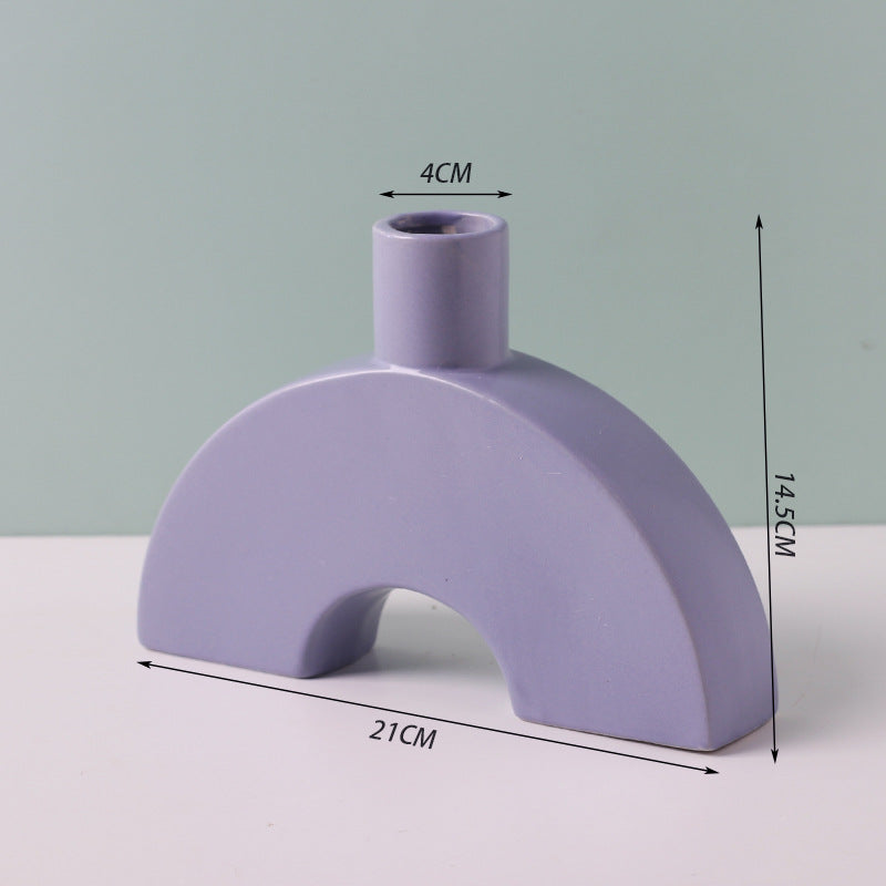 Simple Multicolor Ceramic Vase