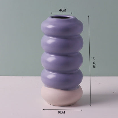 Simple Multicolor Ceramic Vase