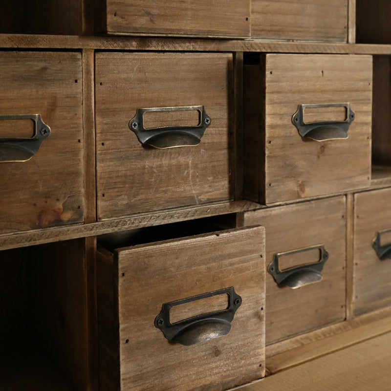 Retro style wooden desk storage box