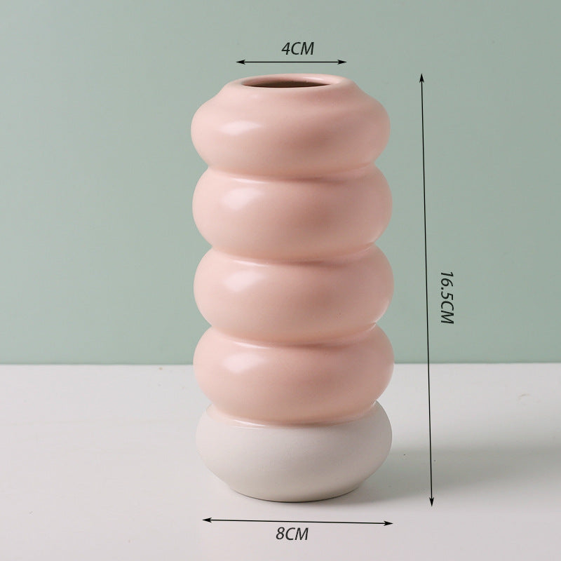 Simple Multicolor Ceramic Vase