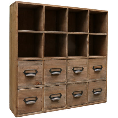 Retro style wooden desk storage box