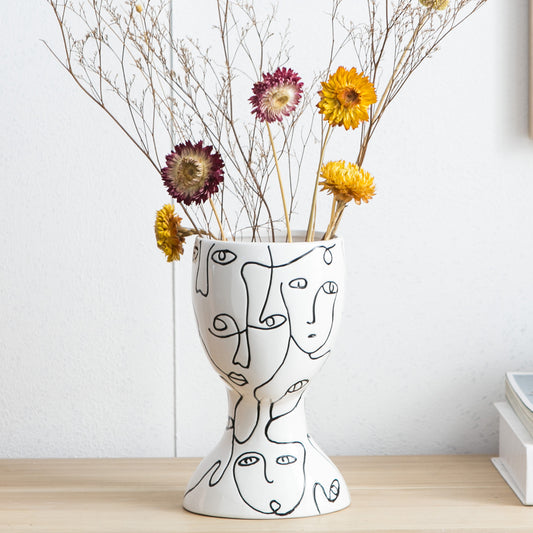 Face Ceramic Vase